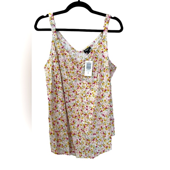 NWT Ava Runched V-Neck Cami, Size 0 (12), Sunshine Ditsy Floral - Picture 6 of 9